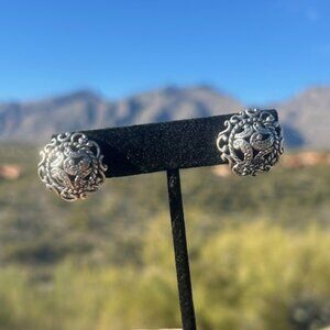 CAROLYN POLLACK RELIOS Sterling Silver Round Scroll EARRINGS